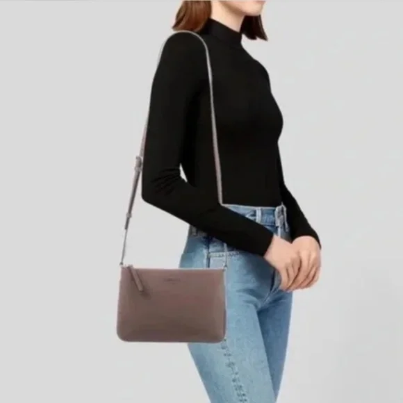 Kate Spade Triple Gusset Crossbody Jackson Brownstone - Picture 4 of 4